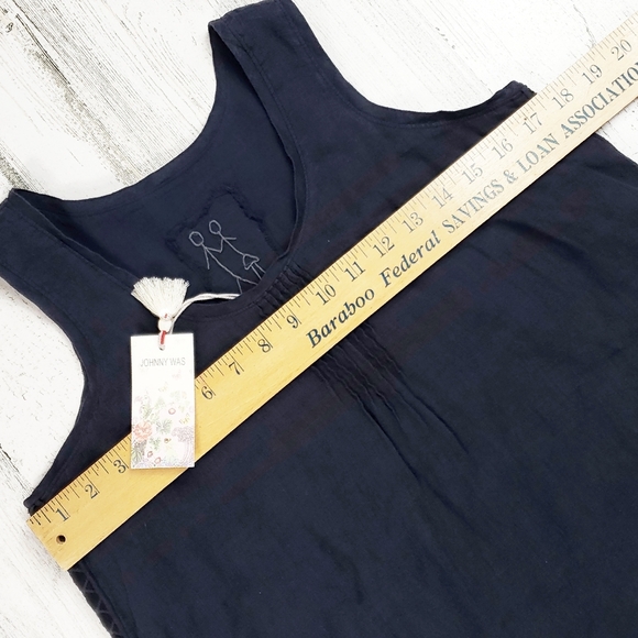 Johnny Was Night Sky Rima Linen Dress. NWT Size XS - Picture 6 of 10